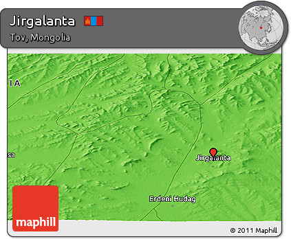 Political Panoramic Map of Jirgalanta