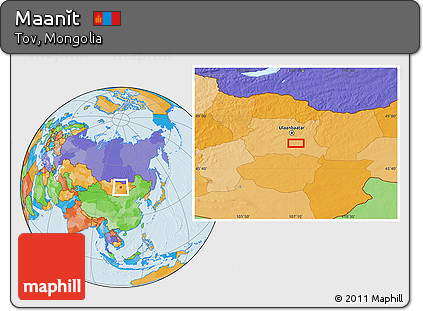 Political Location Map of Maanĭt