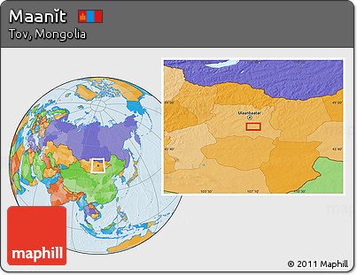 Political Location Map of Maanĭt