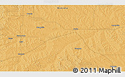 Political 3D Map of the area around 47° 16' 15" N, 107° 1' 30" W