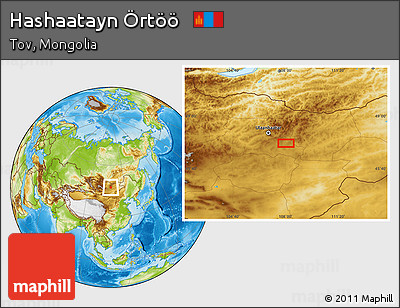 Physical Location Map of Hashaatayn Örtöö