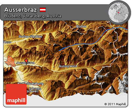 Physical 3D Map of Ausserbraz