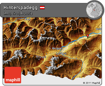 Physical 3D Map of Hinterspadegg