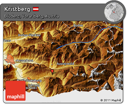 Physical 3D Map of Kristberg