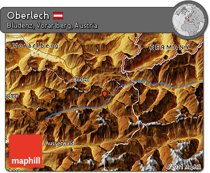 Physical 3D Map of Oberlech