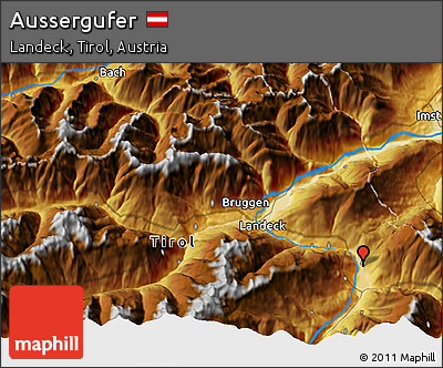 Physical 3D Map of Aussergufer