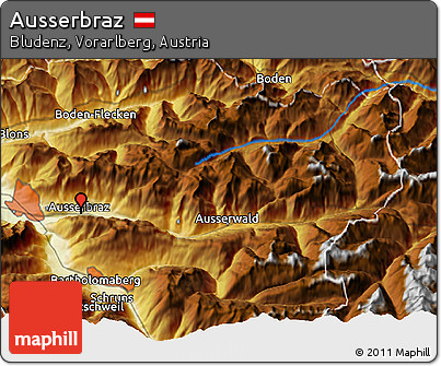 Physical 3D Map of Ausserbraz