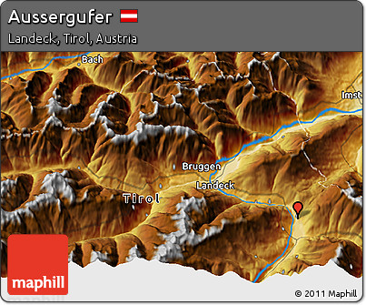 Physical 3D Map of Aussergufer