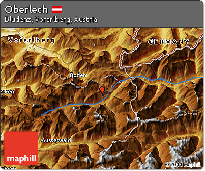 Physical 3D Map of Oberlech