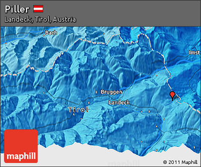 Political 3D Map of Piller