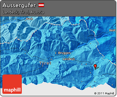 Political 3D Map of Aussergufer