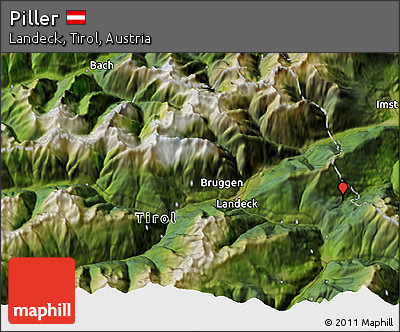 Satellite 3D Map of Piller