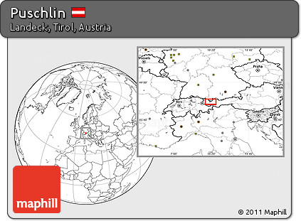 Blank Location Map of Puschlin