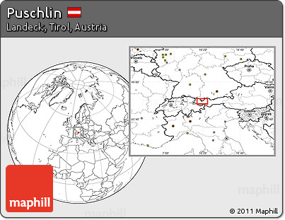 Blank Location Map of Puschlin
