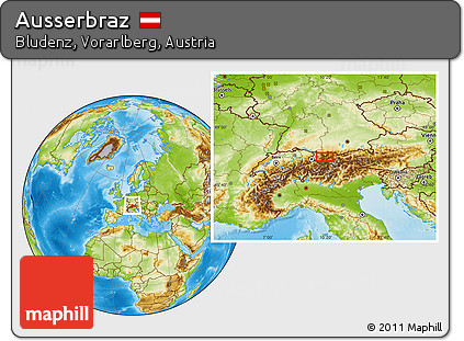 Physical Location Map of Ausserbraz