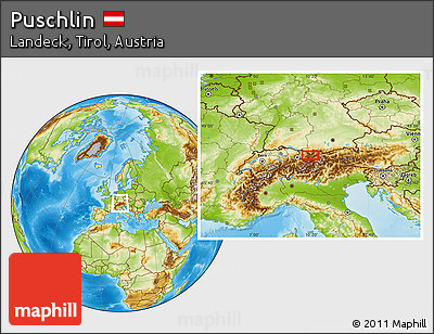Physical Location Map of Puschlin