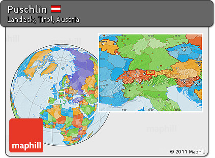 Political Location Map of Puschlin
