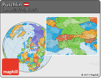 Political Location Map of Puschlin