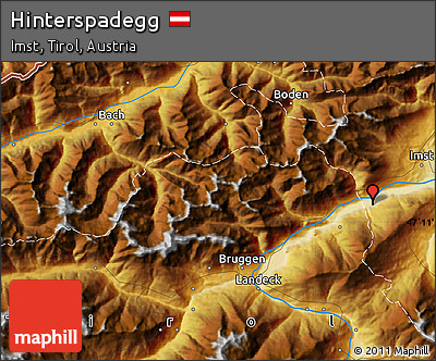 Physical Map of Hinterspadegg