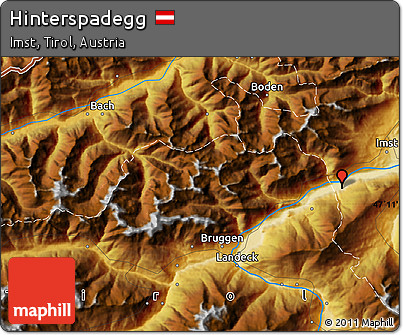 Physical Map of Hinterspadegg