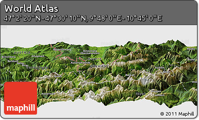 Satellite Panoramic Map of the Area around 47° 16' 15" N, 10° 16' 30" E