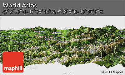 Satellite Panoramic Map of the Area around 47° 16' 15" N, 10° 16' 30" E
