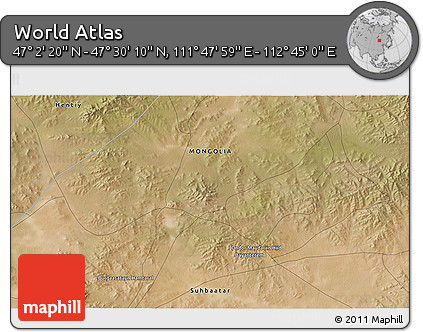 Satellite 3D Map of the Area around 47° 16' 15" N, 112° 16' 30" E