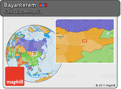 Political Location Map of Bayanterem