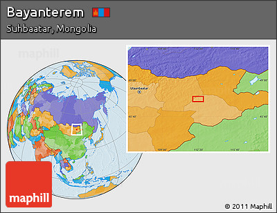 Political Location Map of Bayanterem