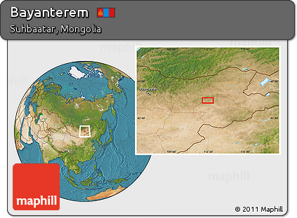 Satellite Location Map of Bayanterem