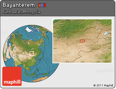 Satellite Location Map of Bayanterem