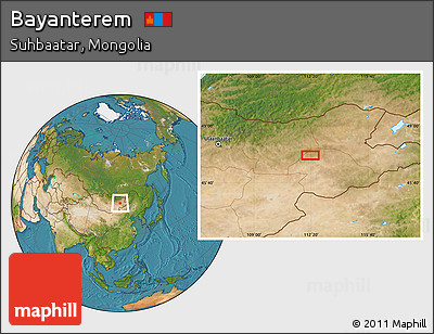 Satellite Location Map of Bayanterem