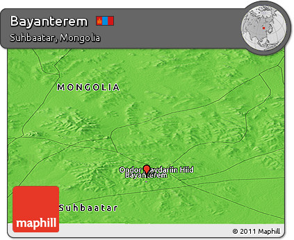 Political Panoramic Map of Bayanterem