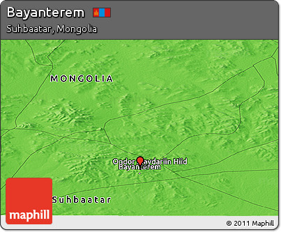 Political Panoramic Map of Bayanterem