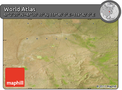 Satellite Map of the Area around 47° 16' 15" N, 118° 13' 29" E