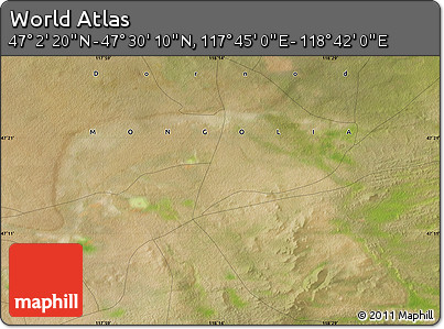 Satellite Map of the Area around 47° 16' 15" N, 118° 13' 29" E