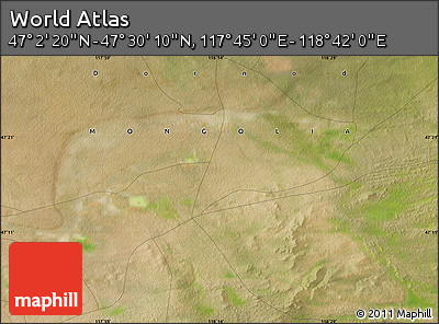 Satellite Map of the Area around 47° 16' 15" N, 118° 13' 29" E