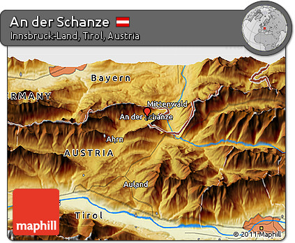 Physical 3D Map of An Der Schanze