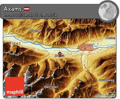 Physical 3D Map of Axams