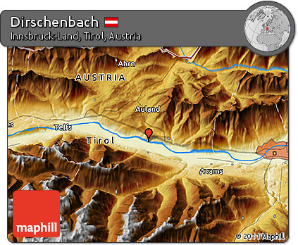 Physical 3D Map of Dirschenbach