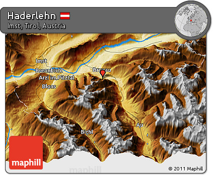 Physical 3D Map of Haderlehn