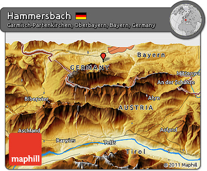 Physical 3D Map of Hammersbach