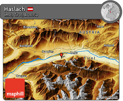 Physical 3D Map of Haslach