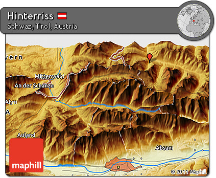 Physical 3D Map of Hinterriss