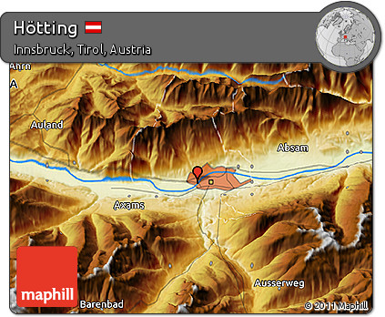 Physical 3D Map of Hötting