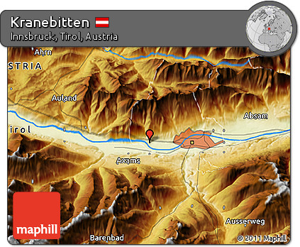 Physical 3D Map of Kranebitten