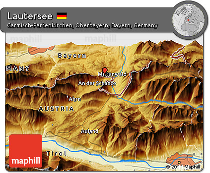Physical 3D Map of Lautersee