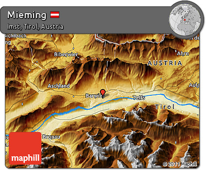 Physical 3D Map of Mieming
