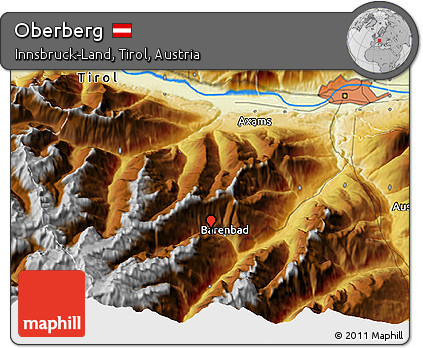 Physical 3D Map of Oberberg