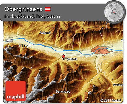 Physical 3D Map of Obergrinzens